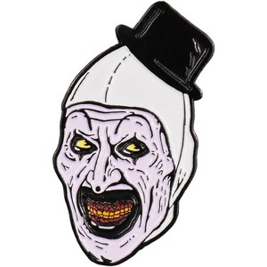 Trick or Treat Studios Adult Terrifier Art the Clown Face Enamel Painted Lapel Pin - Gray - 1 of 1