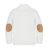 Hope & Henry Boys' Organic Long Sleeve Shawl Collar Cable Sweater with Elbow Patches, Kids - 4 of 4