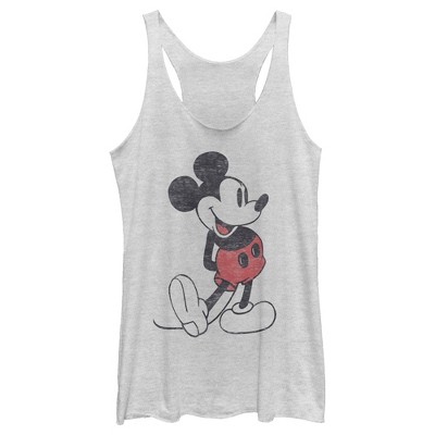 Women's Mickey & Friends Distressed Mickey Mouse Pose Racerback Tank Top