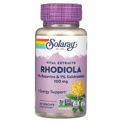 Solaray Vital Extracts, Rhodiola, 100 mg, 30 VegCaps