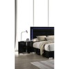 Vynxaria Modern Bedside Nightstand - Chrome Legs, Vertical Chrome Handles, UV Finish, Contemporary Style - 4 of 4
