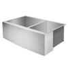 Miligore 33" x 21" x 10" Deep Double Bowl (60/40 Split 16-Gauge Stainless Steel) Farmhouse Apron Kitchen Sink with Drains/Grids - 3 of 4