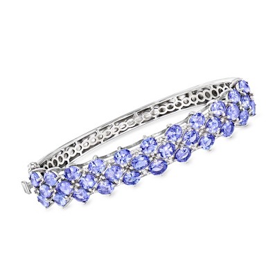 Ross-Simons 10.00 ct. t.w. Tanzanite Bangle Bracelet in Sterling Silver Size 7