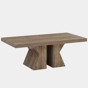 Tribesigns Wood Coffee Table, 47.24-Inch Rectangular Center Table with Thick Wooden Base, Farmhouse Wood-Look Cocktail Table for Living Room - 1 of 4