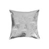 HomeRoots Set of Two 18" Gray and Silver Abstract Cowhide Throw Pillows with Glitter - 4 of 4