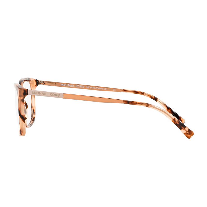 Michael Kors MK 4030 3162 Womens Rectangle Eyeglasses Pink Tortoise 52mm, 3 of 4