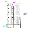 Metal Garden Trellis for Plants,86"x19" Rustproof Climbing Plant Support,Decorative Outdoor Flower Trellis,Sturdy Plant Frame-Coolbibila - 4 of 4