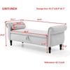 CAVINAS Rectangular Polyester Storage Ottoman Bench with Versatile Design,Upholstered Storage Ottoman,Storage Benches for Living Room,Bedroom - 3 of 4