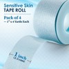 MEDca Sensitive Skin Low Trauma Tape - Blue 1" x 4 yd Rolls, Gentle First Aid Tape for Wounds, Minimal Hair Pulling, Lash Extension Use - 2 of 4