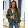 Coolmee Womens Fuzzy Short Jacket Hooded Cardigan Open Front Fleece Coat Outwear with Pockets - 3 of 4