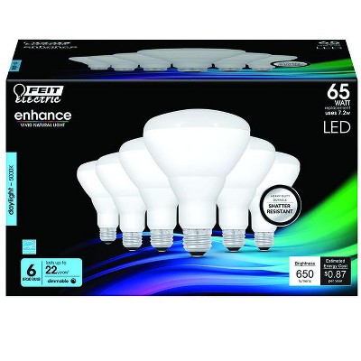 Feit Electric 65W Equivalent Daylight Dimmable LED Bulb 6-Pack