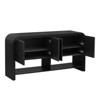 FONTOI Sideboard Cabinet with Woven Wood Slats, Scandinavian Style Storage Console Table for Entryway, Foyer, Corridor, Black, 15.5"*31.5"*59.8" - 4 of 4