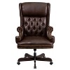 High Back Traditional LeatherSoft Tufted Executive Ergonomic Office Leather Chair Brown - Flash Furniture - 4 of 4