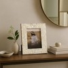 Decorative Picture Frame with Floral Vine Border - Elegant Photo Frame for Tabletop, Bedroom Nightstand, or Entryway Decor - Ivory & Tan - 2 of 4