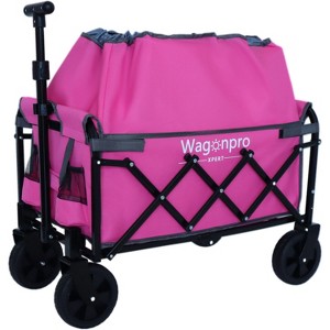 Vynxaria Expandable Dual-Layer Utility Wagon with 100% Extra Space - Grocery Cart for Camping, Shopping, Sports, Gardening - 1 of 4