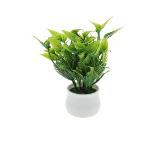 Unique Bargains Artificial Plants Plastic Green 2.76"x2.76"x5.51" 1 Pc - 1 of 4