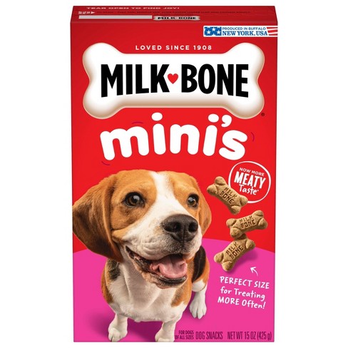 Milk-Bone Mini Biscuits Bacon, Chicken and Beef Flavor Dry Dog Treats Can - image 1 of 3