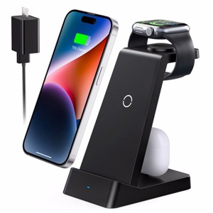 BestParts 3-in-1 Wireless Charging Station for Phone, Smartwatch & Earbuds – Fast Charging Dock - 1 of 4