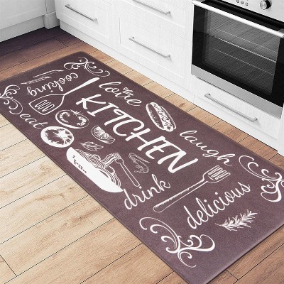 Black Rectangular Non-slip Anti-Fatigue Kitchen Mat
