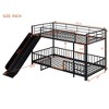 MAYEERTY Full Over Full Metal Bunk Bed, Slide Guardrails, Kids Bedroom, White - 3 of 4