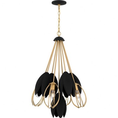 Quoizel Lighting 4 - Light Pendant in  Brushed Weathered Brass