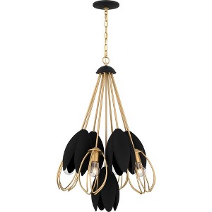 Quoizel Lighting 4 - Light Pendant in  Brushed Weathered Brass - 1 of 1