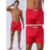 INSPIRE CHIC Men's Casual Lightweight Solid Color Elastic Waist Drawstring Summer Beach Board Shorts - 4 of 4