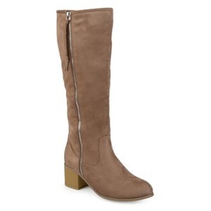 Journee Collection Womens Sanora Stacked Heel Riding Boots - 1 of 4