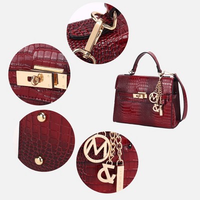 MKF Collection Naomi Women’s Vegan Crocodile Leather Satchel Bag by Mia K — фото 5