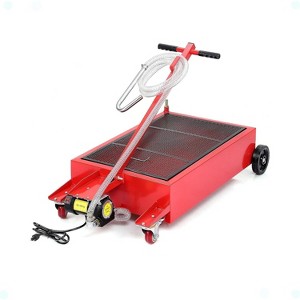 20 Gallon Electric Oil Drain Pan, Low Profile Oil Change Pan with 110V Pump & 8 Ft Hose, Rolling & T Folding Handle Oil Catch Pan for Truck Cars - 1 of 4