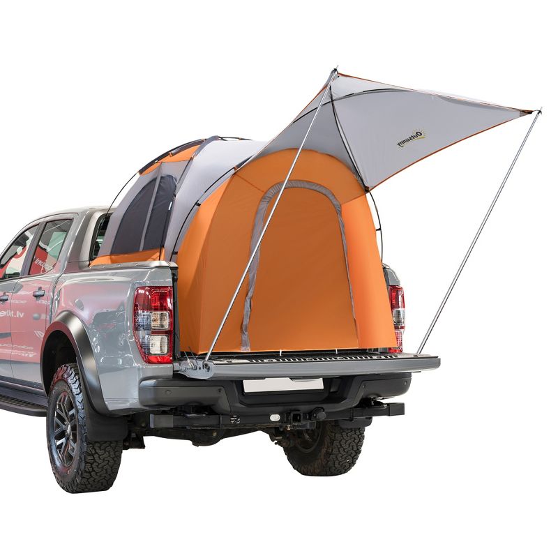Outsunny Truck Bed Tent for 5'-5.5' Bed with Awning, Portable Pickup Truck Tent for 2-3 Persons, 1 of 9