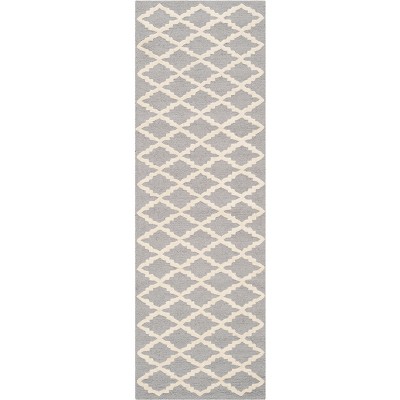 Silver and Ivory Hand-Tufted Wool Rectangular Area Rug
