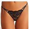 Women's Rhinestone Embellished Lace Thong - LASCANA - 2 of 4