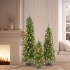 Puleo 3ct Pre-lit 3'/4'/5' Alpine Fir Artificial Christmas Tree: PVC, Indoor/Outdoor, Tree Stand Included - 2 of 4