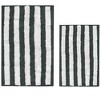 Home Mart Goods Large 2 Piece Set Charcoal Grey White Stripe Soft Cozy Plush Chenille Bath Mat Bathroom Rug - 3 of 4
