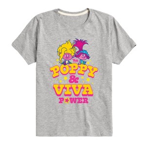 Boys' - Trolls - Poppy and Viva Power Short Sleeve Graphic T-Shirt - 1 of 4