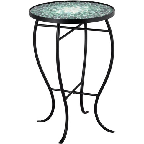 Teal Island Designs Bella Green Mosaic, Pier 1 Outdoor Side Tables