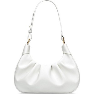 Crescent Handbag Ruched Purse Underarm Bag Detachable Gold Chain Crossbody Bag - 1 of 4