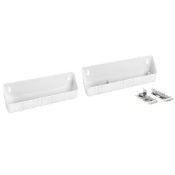 Rev-A-Shelf 6572-11-11-52 11-Inch Polymer Plastic Kitchen Sink Front Tip-Out Accessory Storage Trays, White, Pack of 2