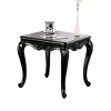 Sapphtopaz Traditional End Table with Carved Design Square Coffee Table with Curved Shape Legs Wood Side Table for Living Room, Bedroom - 4 of 4