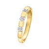 Ross-Simons 0.50 ct. t.w. Lab-Grown Diamond 5-Stone Ring in 18kt Gold Over Sterling - 3 of 4