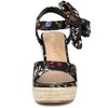 Allegra K Women's Floral Printed Slingback Wedge Sandals - 2 of 4