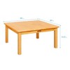 ECR4Kids Hardwood Table with 14in Legs, Kids Furniture, Honey - 2 of 4