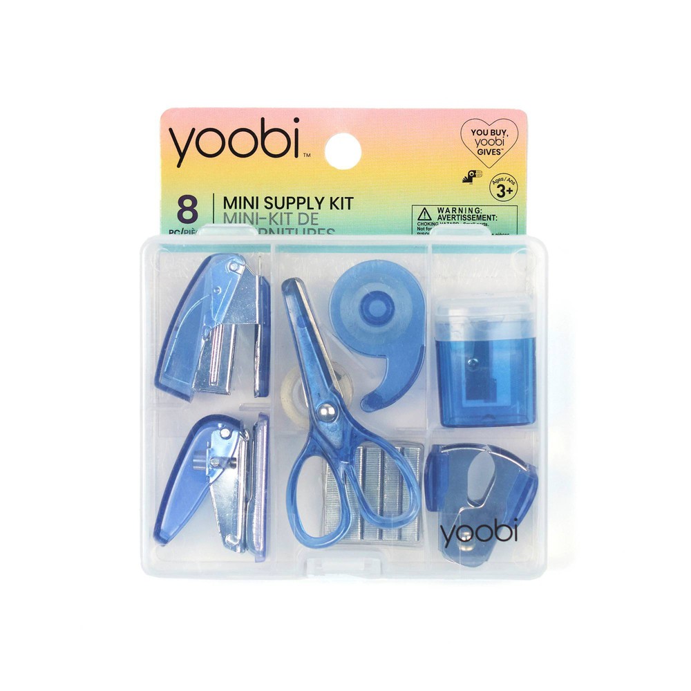 Photos - First Aid Kit Mini Office Supply Kit Blue - Yoobi™ Dusty Blue