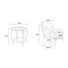 3 Piece Outdoor Wicker Garden Patio Furniture Sets,2 Metal Rattan Arm Chair and Coffee Table Set,Patio Conversation Set with Cushions-Coolbibila - 4 of 4