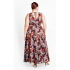 Women's Plus Size Amara Print Maxi Dress - brown | CITY CHIC - image 3 of 4