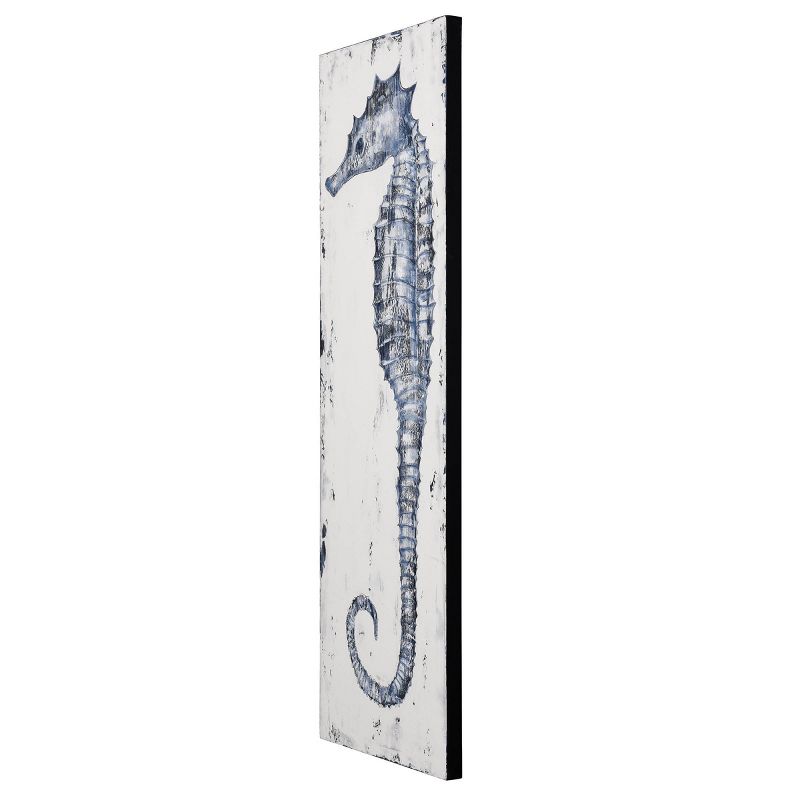 Anglo Rustic Seahorse II Coastal Handmade Oil Painting Framed Wall Canvas - StyleCraft, 3 of 8
