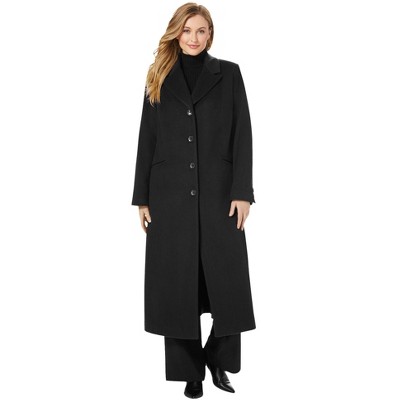 Jessica London Women's Plus Size Belted Wool-blend Coat, 28 W