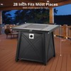 28 Inch Propane Fire Pit Table, 50000BTU Rectangle Fire Table with Cover, Sturdy Steel and Iron Fence Surface, CSA Safety Certified - 3 of 4