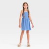 Girls' Square Neck Basque Waist Dress- art class™ - 3 of 3